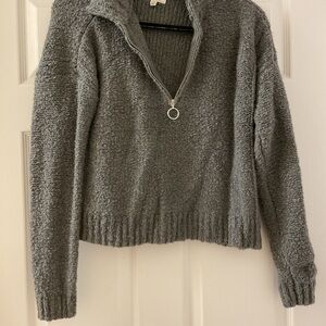 Lucky Brand Gray Cowl Neck Sweater